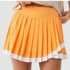 NWOT OFFLINE By Aerie Tiebreaker Pleated Skort | Orange | Medium